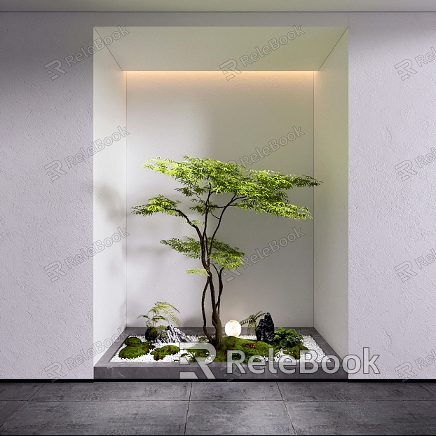 Indoor landscape landscape plant pile landscape sketch model