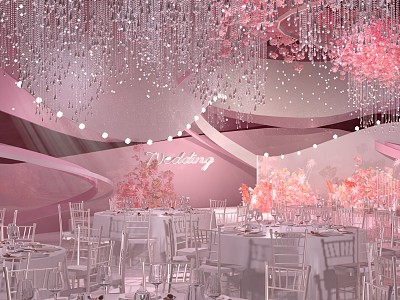 Modern Banquet Hall Wedding model