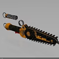 Orange And Black VEC TOR Chainsaw With Metal Chain And Ergonomic Handle Grip