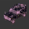 Dark Blue Police Armored Vehicle With Roof Mounted Blue Lights Body Emblem And Muddy Sturdy Design