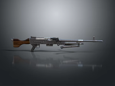 rifle semi-automatic rifle combat rifle battle rifle carbine war rifle attack rifle 3d model