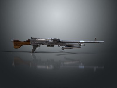 rifle semi-automatic rifle combat rifle battle rifle carbine war rifle attack rifle 3d model