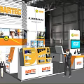 BARTEC Safe Technologies Exhibition Booth With Technical Equipment And People Interacting 3d model