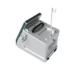 Advanced Touchscreen Analytical Device With Red Button And White Body