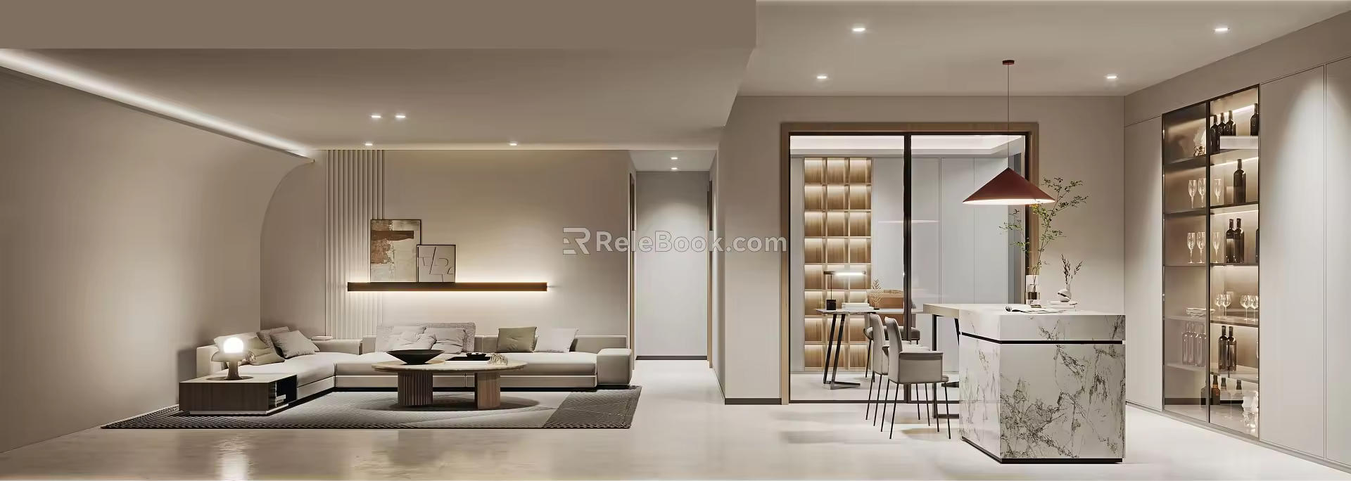 Quiet Recreation Room 3d model
