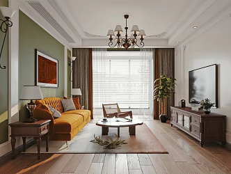 American Living Room 3d model