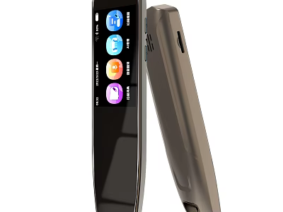 Smart Digital Translation Pen With Touch Screen And Multiple App Icons 3d model