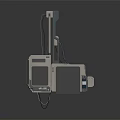 Modern Hanging Medical Equipment With Dual Display Screens And Control Panel
