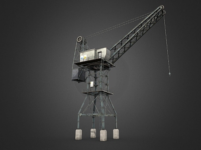 Quay crane tower crane industrial equipment mechanical device model