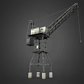 Quay crane tower crane industrial equipment mechanical device 3d model