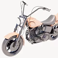 Vintage Peach Colored Motorcycle With Black Seat And Metallic Engine Components