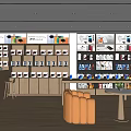 Modern Digital Store with Various Gadgets and Accessories on Display Shelves and Comfortable Seating