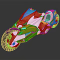 Sleek Orange And White Motorcycle With Futuristic Design And Streamlined Body