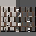 Modern Bookcase Modern Partition Bookcase 3d model