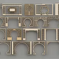 New Chinese-style Moon Cave Gate 3d model