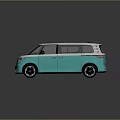 Turquoise and White Volkswagen Van with Modern Exterior Design and Alloy Wheels