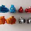 Industrial Electric Motors In Multiple Colors And Models For Machinery Use