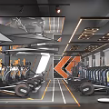 Modern Gym Interior With Various Fitness Equipment