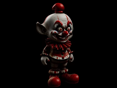 Horror Clown Doll Large Ornaments Large Clown Hand-held 3d model