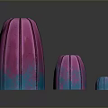 Colorful Decorative Containers With Pink And Blue Gradient Textured Surface In Three Sizes
