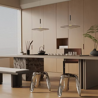 Modern dining table 3d model