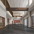 Elegant Modern Hotel Lobby Featuring Marble Reception Desk And Decorative Chandeliers