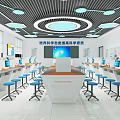 Modern Laboratory Experimental Classroom 3d model