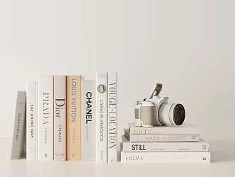 Modern Book Ornaments Combination 3d model