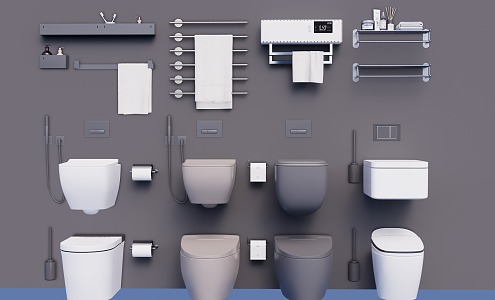 Modern toilet 3d model