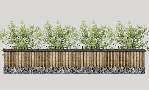 New Chinese-style fence 3d model