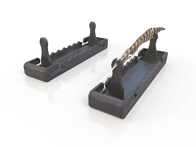 Dual Black Support Bracket Tools with Stable Base and Holding Functionality 3d model