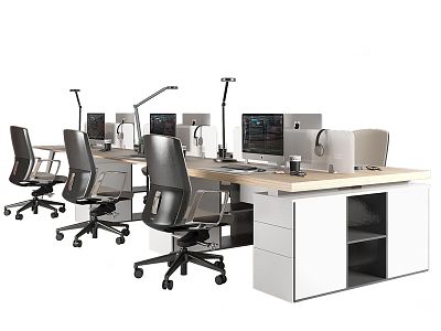 Modern office desk and chair office desk and chair combination 3d model