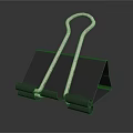 Sturdy Metallic Silver Paperclip Holding Black Folder Desk Office Stationery Supplies Organizer