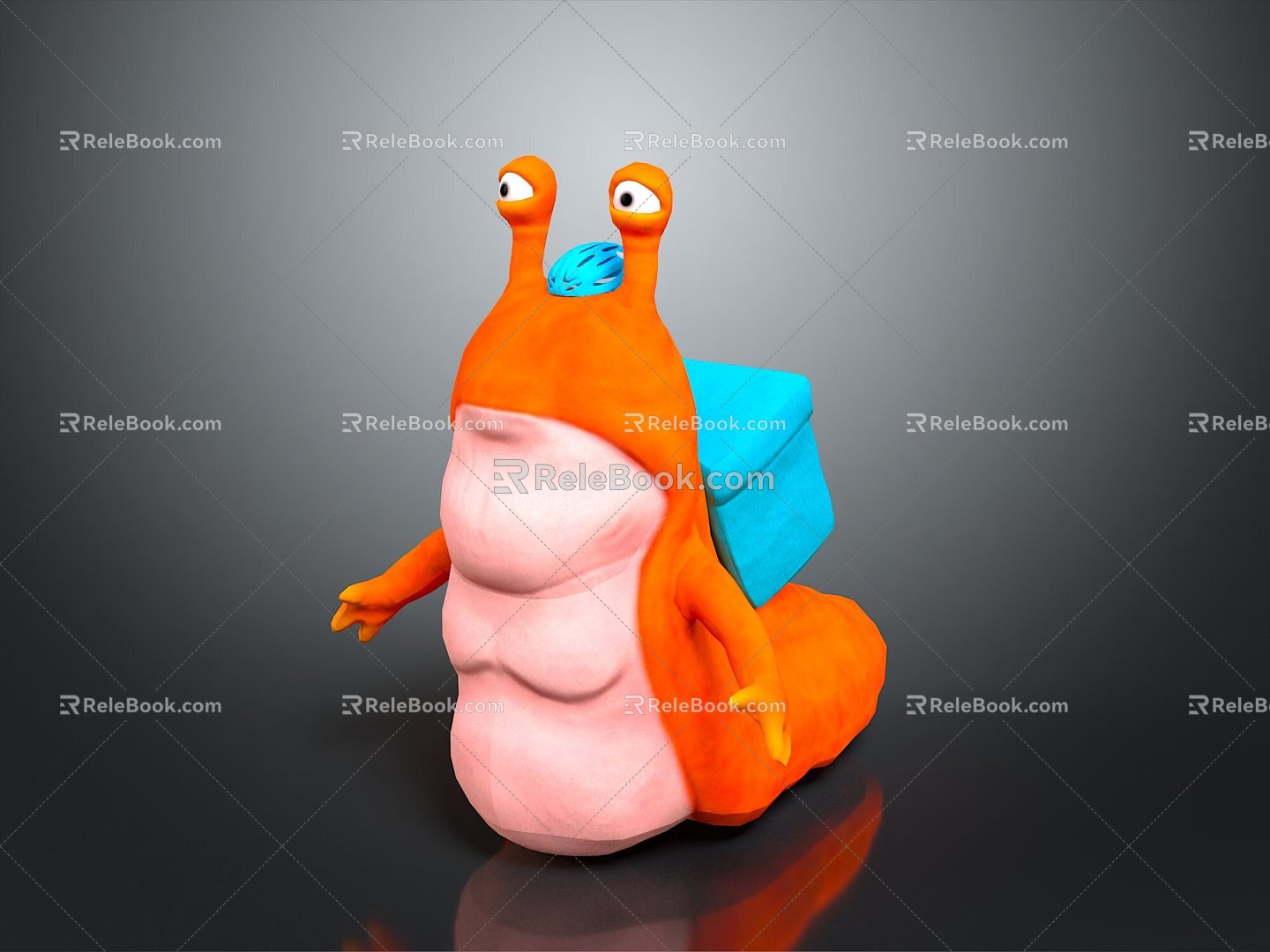 Snail Cartoon Snail Snail Small Snail Reptile Cold Blooded Animal Reptile 3d model