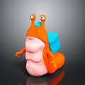 Snail Cartoon Snail Snail Small Snail Reptile Cold Blooded Animal Reptile 3d model