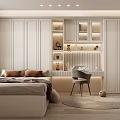 Modern Tatami Bedroom Design With Built in Storage Desks Decorative Items And Wooden Floors