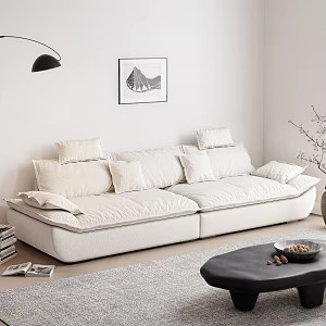 Modern Italian Minimalist Living Room Three-Person Sofa Multi-Person Sofa Sailing Sofa baxter Sofa Cream Style Sofa 3d model
