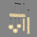 Modern Hanging Decorative Lights With Crystal Design And Various Shapes 3d model