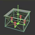 Geometric Metal Frame Structure With Vertical Pole And Support Components