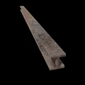 Ancient Long Blade Weapon With Metal And Wooden Handle On Black Background