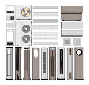 modern air conditioning 3d model