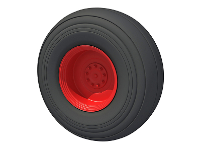 Modern tire free wheel 3D model