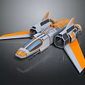 Modern Spaceship Spacecraft 3d model