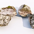 Natural Stone And Wood With Mossy Textured Surfaces For Decorative Use
