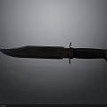 Tactical Military Knife With Sharp Steel Blade And Black Textured Handle