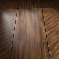 Natural Wooden Flooring Design With Straight And Herringbone Installation Patterns 3d model