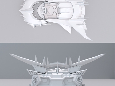 Game QQ flying car skin design model