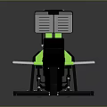 Green And Black Household Fitness Leg Training Machine With Seat Pedals And Support Bars
