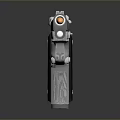 Detailed 3D Rendered Pistol Featuring Silver Barrel Black Grip And Metal Frame Design