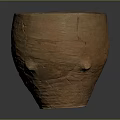 Handcrafted Ceramic Jar Sculpture With Textured Surface And Rustic Red Brown Tone